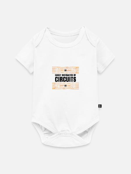 Elektroarbeiter-Stromkreise für Elektriker - Baby Premium Kurzarmbody - Weiß