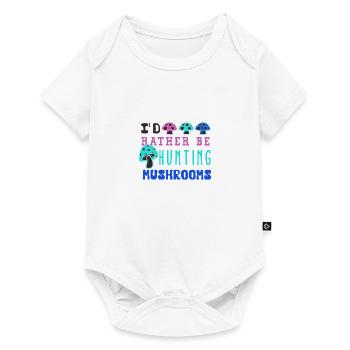 Hunting Mushrooms Nature Vegetables Quote - Baby Premium short-sleeve bodysuit - white - Front