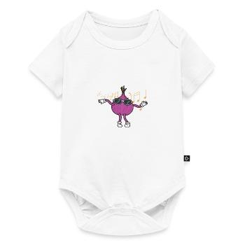 Casque de musicien Onion Dancing Music Notes - Body à manches courtes Premium Bébé - blanc - Devant