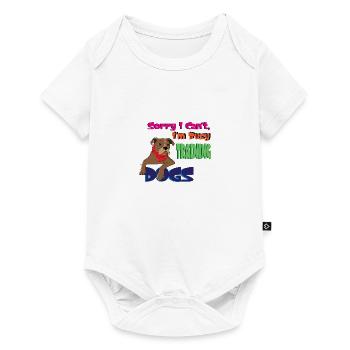 Busy Training Dogs Funny Dog Trainer Dog School - Baby Premium short-sleeve bodysuit - white - Front