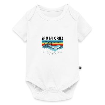 Santa Cruz Californie vintage rétro Surf - Body à manches courtes Premium Bébé - blanc - Devant