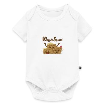 Waffle Squad Team Waffle Ironic Food Lover Quote - Baby Premium short-sleeve bodysuit - white - Front