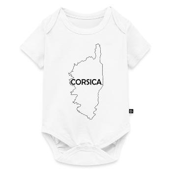 Corse Île France Carte - Body à manches courtes Premium Bébé - blanc - Devant