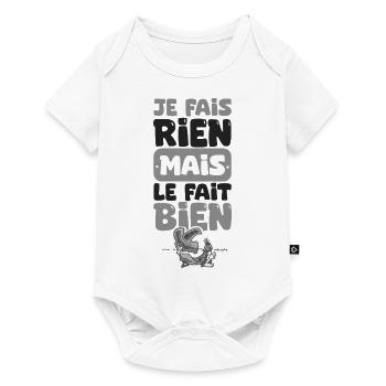 Retraite drôle je fais rein mais le fait bien - Body à manches courtes Premium Bébé - blanc - Devant