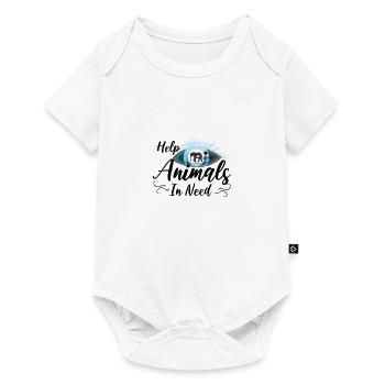 Help Animals Cute Animal Shelter Quote - Baby Premium short-sleeve bodysuit - white - Front