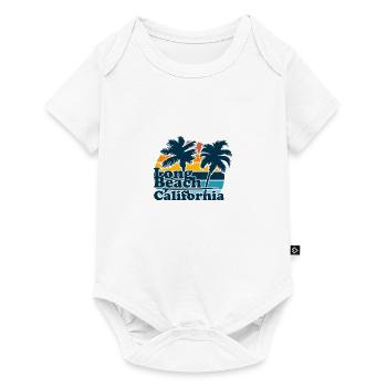 California Retro Surfer Palm Beach Vacances - Body à manches courtes Premium Bébé - blanc - Devant