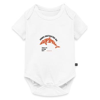 Abgelenkt von Delfinen Ironisches süßes - Baby Premium Kurzarmbody - Weiß - Vorne