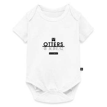 Loutres et notes de musique : musicien Forest - Body à manches courtes Premium Bébé - blanc - Devant