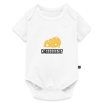 Cheeeese Ironic Quote Organic Food Cheese Making - Baby Premium short-sleeve bodysuit - white - Front