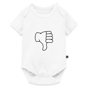 Emoji thumbs down sketch black - Baby Premium short-sleeve bodysuit - white - Front