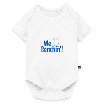 Benchpress Ironic Gym Quote Workout Powerlifting - Baby Premium short-sleeve bodysuit - white - Front