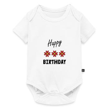 ALLES GUTE ZUM GEBURTSTAG. ALLES GUTE ZUM GEBURTSTAG. JAHRESTAG. - Baby Premium Kurzarmbody - Weiß - Vorne