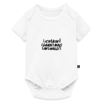 Ich bin dann mal im Wald Holzfäller Axt Spruch - Baby Premium Kurzarmbody - Weiß - Vorne