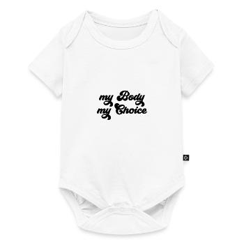 mon corps mon choix féminisme femmes femmes - Body à manches courtes Premium Bébé - blanc - Devant
