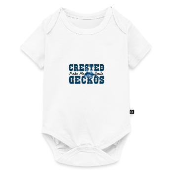 Crested Geckos Cute Lizard Reptiles Exotic Animals - Baby Premium short-sleeve bodysuit - white - Front
