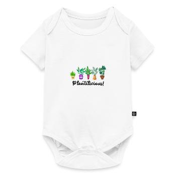 Plantilicious, citation amusante, plantes, - Body à manches courtes Premium Bébé - blanc - Devant