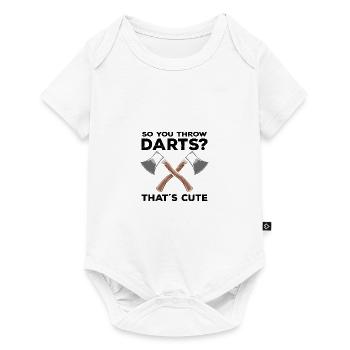 Axe throwing - Baby Premium short-sleeve bodysuit - white - Front