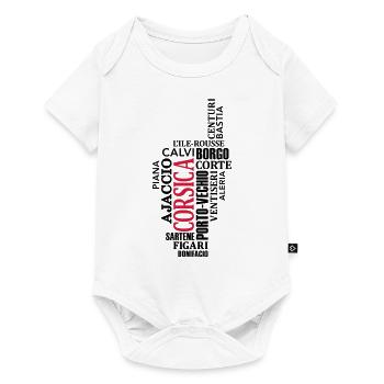 Corsica Corse villes - Body à manches courtes Premium Bébé - blanc - Devant