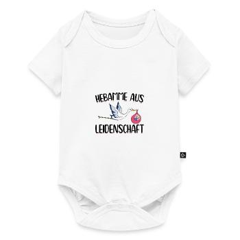 Hebamme - Baby Premium Kurzarmbody - Weiß - Vorne