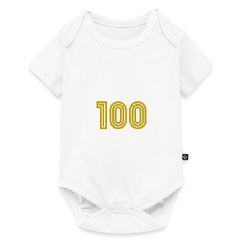 100. 100 JAHRE. 100-JÄHRIGES JUBILÄUM. 100. GEBURTSTAG - Baby Premium Kurzarmbody - Weiß - Vorne