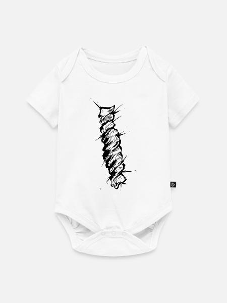 Fussili Nudel - Baby Premium Kurzarmbody - Weiß
