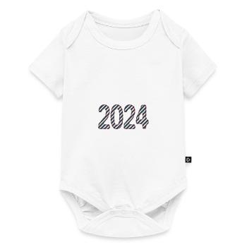 2024. NOËL. ANNEE. ANNIVERSAIRE. RETRAITE. FÊTE - Body à manches courtes Premium Bébé - blanc - Devant