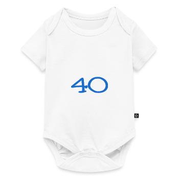 40. 40 JAHRE. 40-JÄHRIGES JUBILÄUM. 40-JÄHRIGES JUBILÄUM. - Baby Premium Kurzarmbody - Weiß - Vorne