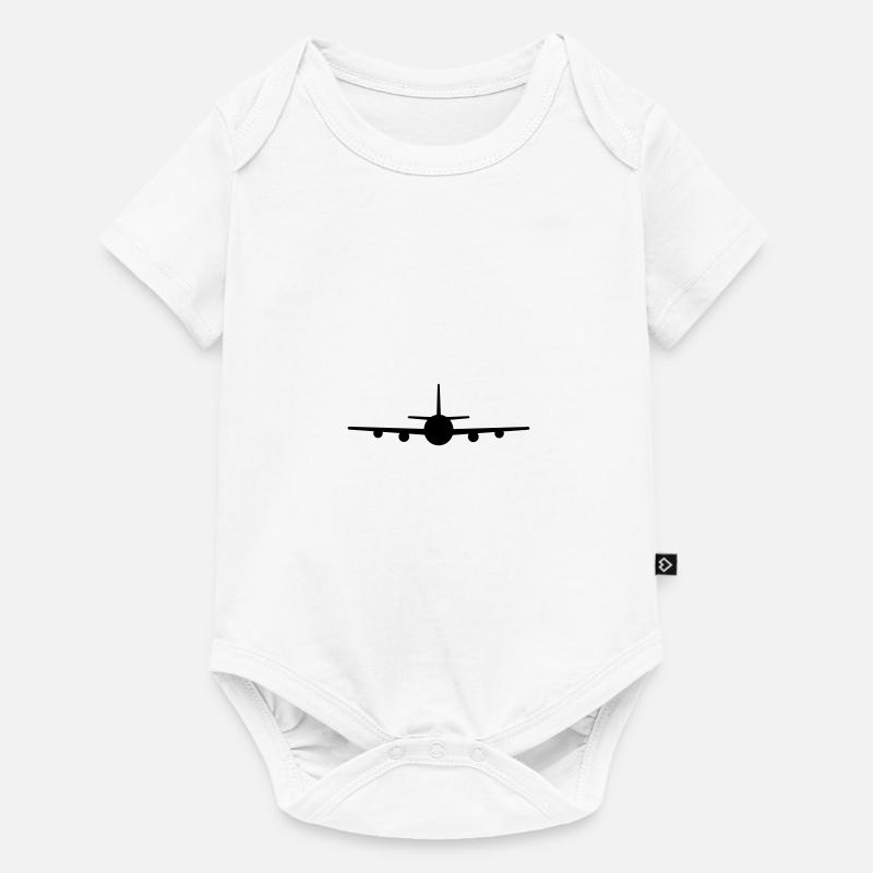 Flugzeug - Baby Premium Kurzarmbody - Weiß
