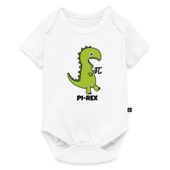 Pi-Rex - Baby Premium Kurzarmbody - Weiß - Vorne
