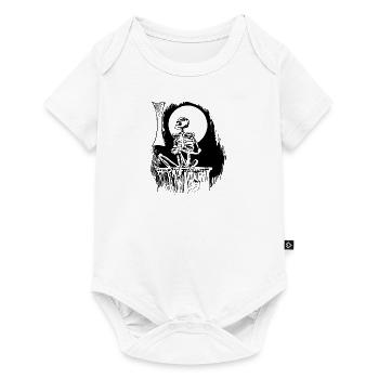 Skeleton waiting and Moon Halloween - Baby Premium short-sleeve bodysuit - white - Front