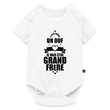 futur grand frère - je vais etre grand frere - Body à manches courtes Premium Bébé - blanc - Devant