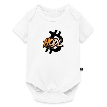 Hodl and the B is for Bitcoin - Grafitti Style - Baby Premium short-sleeve bodysuit - white - Front