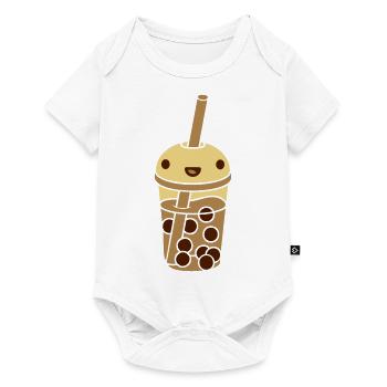 Anime Face Bubble Tea - Body à manches courtes Premium Bébé - blanc - Devant