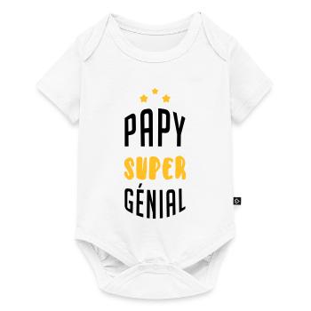 Papy Papi Grand-Père Retraite famille - Body à manches courtes Premium Bébé - blanc - Devant