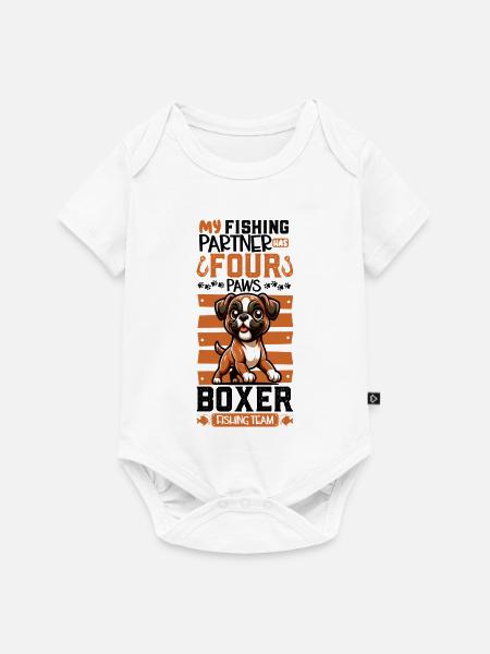 Angeln und Boykin Spaniel - Baby Premium Kurzarmbody - Weiß