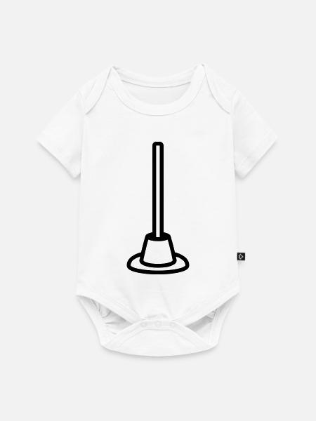Saugnapf - Baby Premium Kurzarmbody - Weiß
