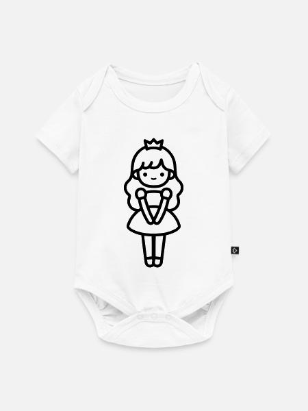 Prinzessin - Baby Premium Kurzarmbody - Weiß