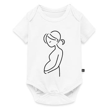 enceinte - Body à manches courtes Premium Bébé - blanc - Devant
