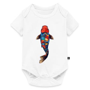 Calme comme une carpe koï - Body à manches courtes Premium Bébé - blanc - Devant
