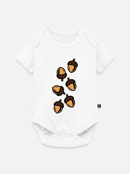 Eichel Herbst - Baby Premium Kurzarmbody - Weiß