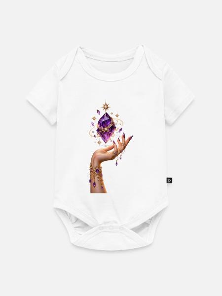 Magische Amethyst-Hand - Baby Premium Kurzarmbody - Weiß