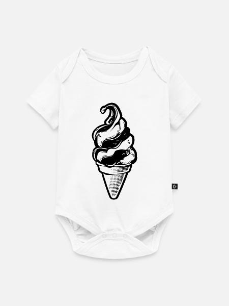 Eistüte - Baby Premium Kurzarmbody - Weiß