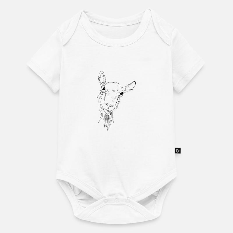 chèvre - Body à manches courtes Premium Bébé - blanc
