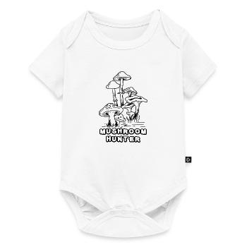 Mushroom Hunting Funny Saying Nature Vegetables - Baby Premium short-sleeve bodysuit - white - Front