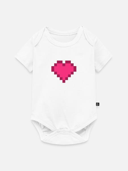 Digitales Herz - Baby Premium Kurzarmbody - Weiß