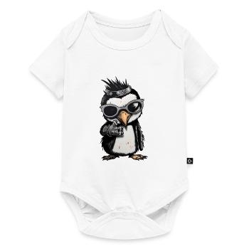 Cool Punk Rock Penguin Adorable Animal - Baby Premium short-sleeve bodysuit - white - Front