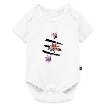 Retro X Bitcoin Crypto Satoshis Symbol 21 - Baby Premium Kurzarmbody - Weiß - Vorne