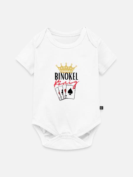Binokel König - Baby Premium Kurzarmbody - Weiß