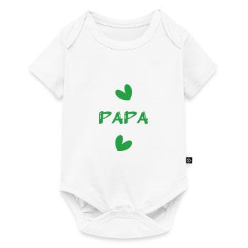 FATHER's DAY. HAPPY BIRTHDAY DAD. DAD. FEAST. HEART - Baby Premium short-sleeve bodysuit - white - Front
