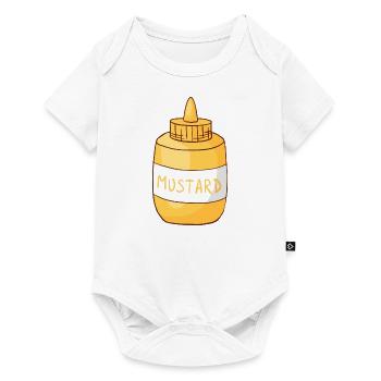 moutarde - Body à manches courtes Premium Bébé - blanc - Devant